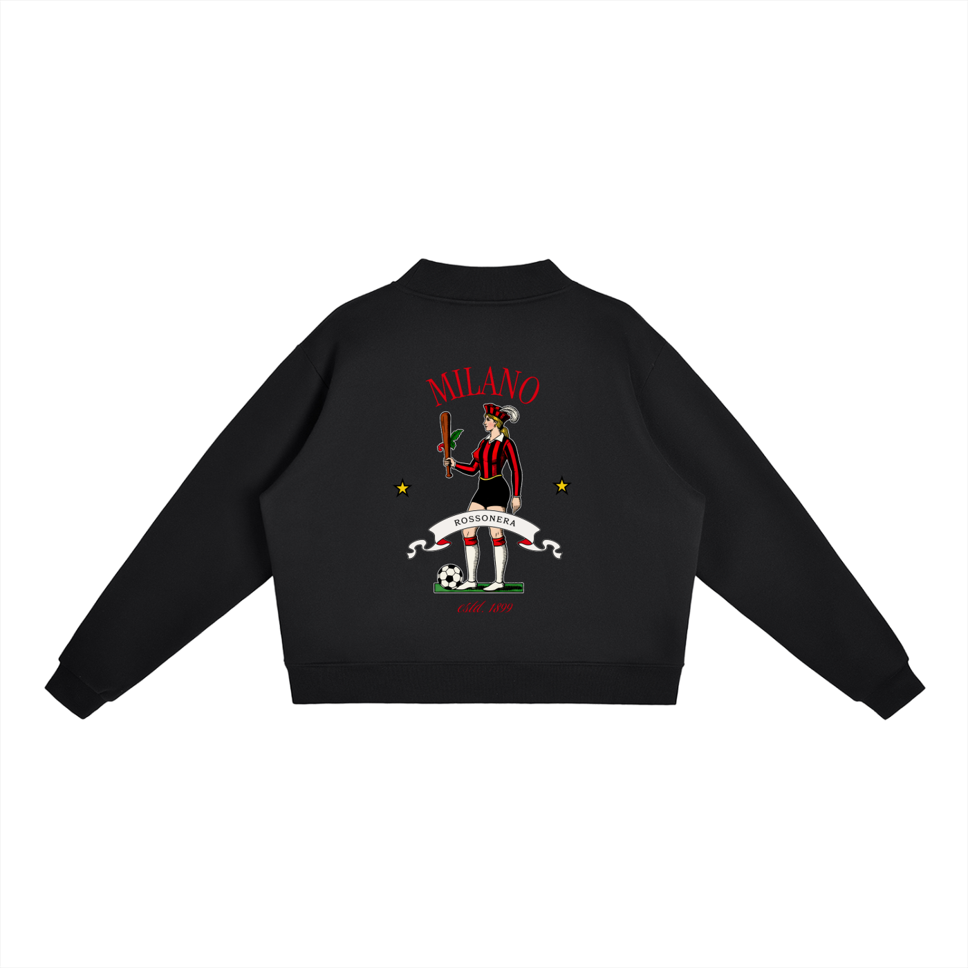 Donna Rossonera Mock Neck Sweatshirt
