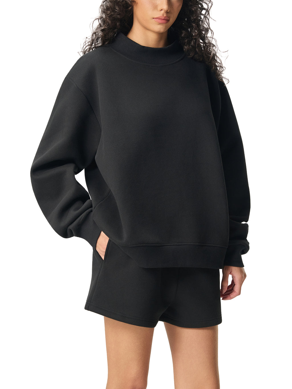 Donna Rossonera Mock Neck Sweatshirt